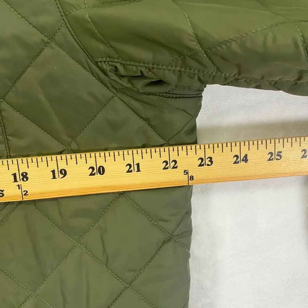 L.L. Bean Men's Green Bean's Diamond-Quilted Jacket Full-Zip Sz M